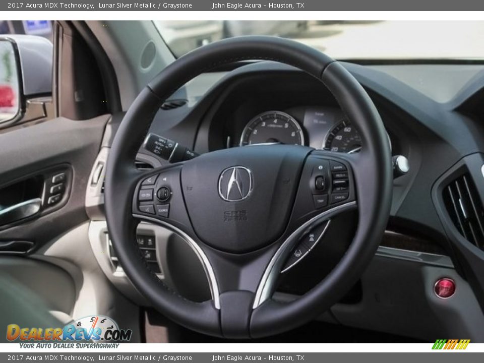 2017 Acura MDX Technology Lunar Silver Metallic / Graystone Photo #36
