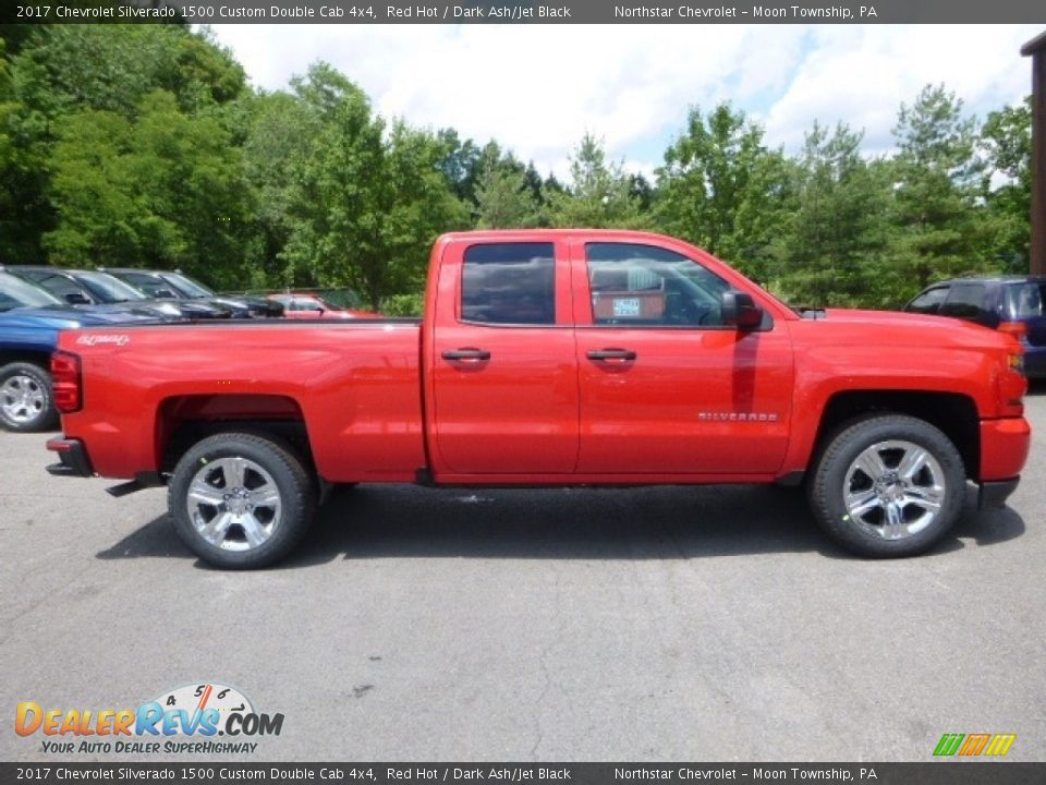 2017 Chevrolet Silverado 1500 Custom Double Cab 4x4 Red Hot / Dark Ash/Jet Black Photo #6