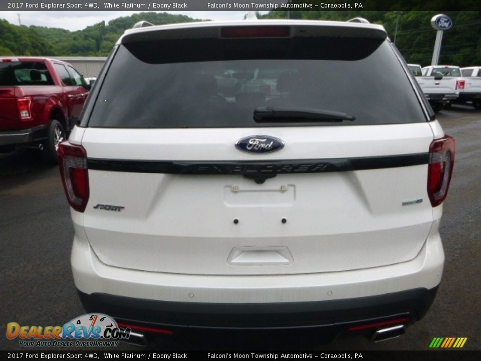 2017 Ford Explorer Sport 4WD White Platinum / Ebony Black Photo #6