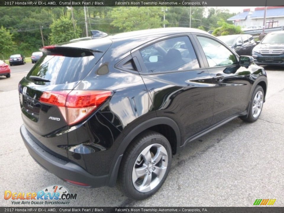 2017 Honda HR-V EX-L AWD Crystal Black Pearl / Black Photo #4
