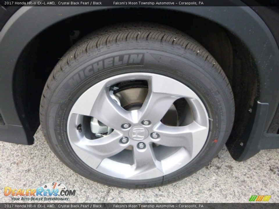 2017 Honda HR-V EX-L AWD Crystal Black Pearl / Black Photo #7