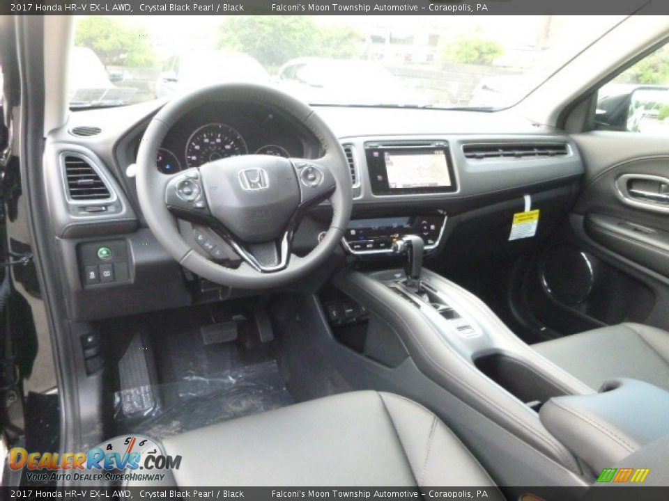 2017 Honda HR-V EX-L AWD Crystal Black Pearl / Black Photo #10