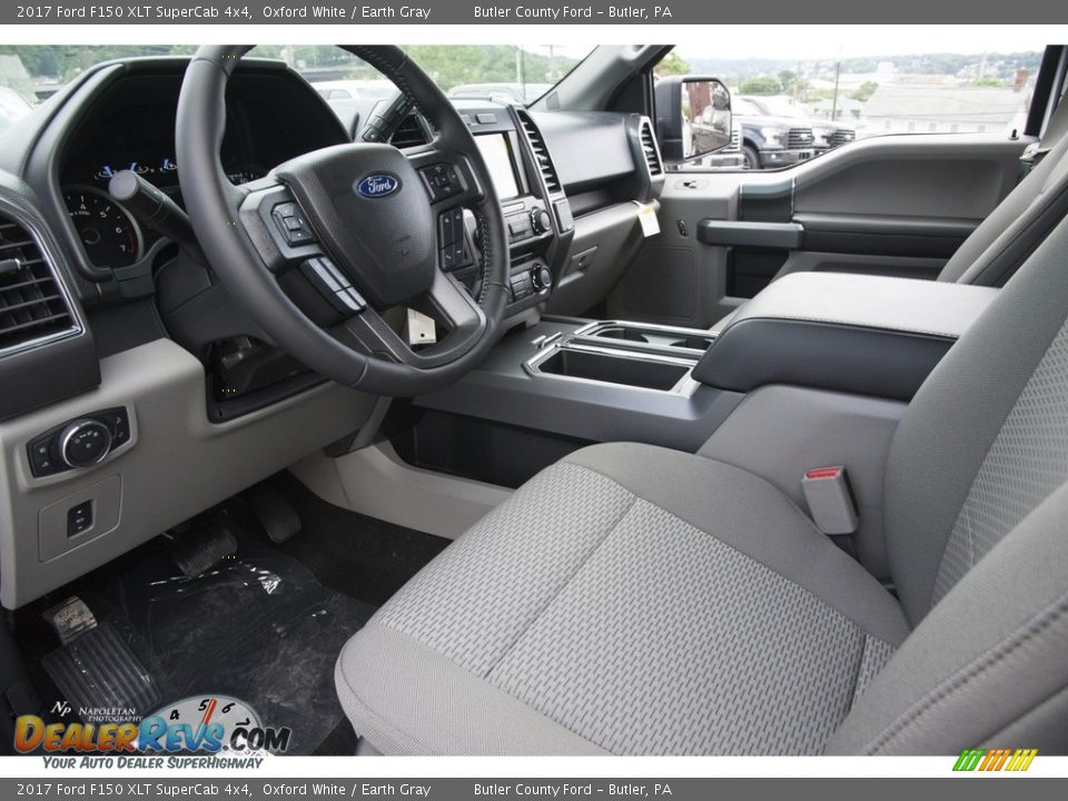 2017 Ford F150 XLT SuperCab 4x4 Oxford White / Earth Gray Photo #7