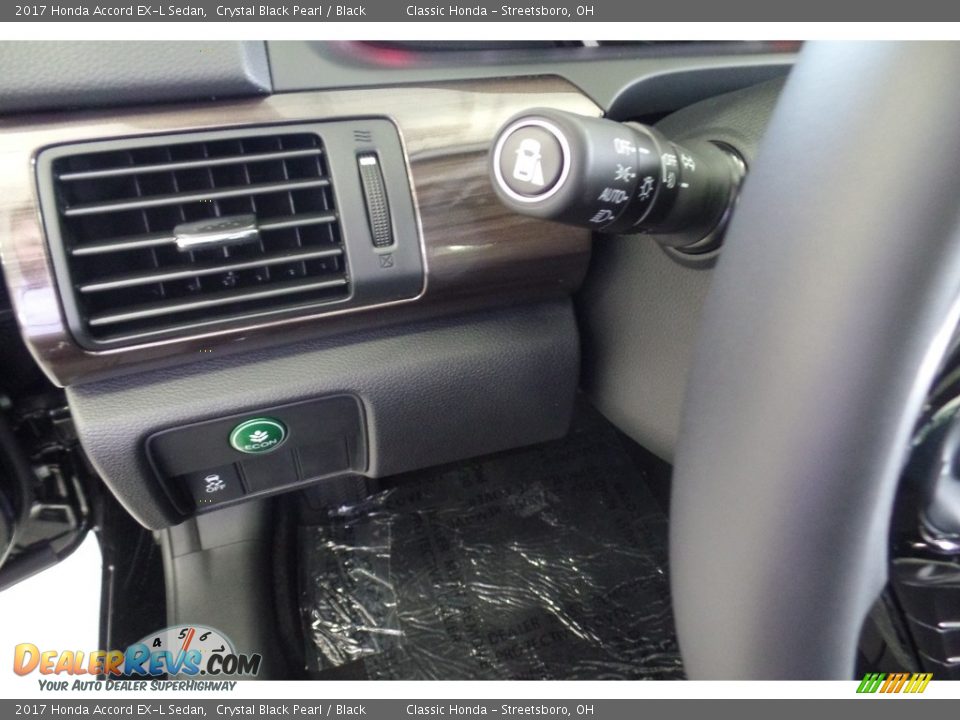 2017 Honda Accord EX-L Sedan Crystal Black Pearl / Black Photo #13