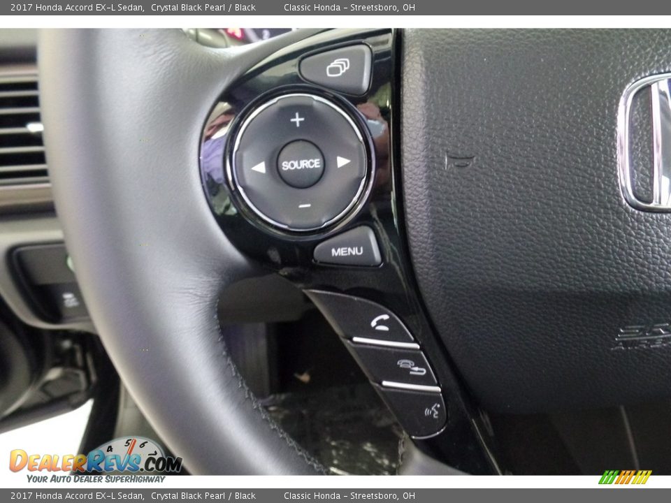 2017 Honda Accord EX-L Sedan Crystal Black Pearl / Black Photo #14