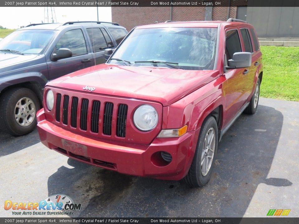 2007 Jeep Patriot Sport 4x4 Inferno Red Crystal Pearl / Pastel Slate Gray Photo #3