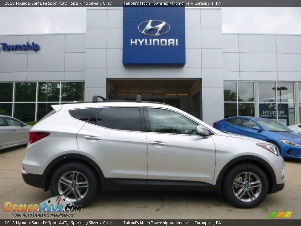 2018 Hyundai Santa Fe Sport AWD Sparkling Silver / Gray Photo #1