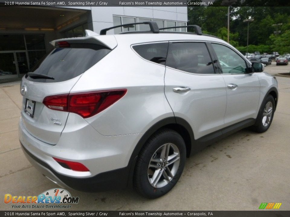 2018 Hyundai Santa Fe Sport AWD Sparkling Silver / Gray Photo #2
