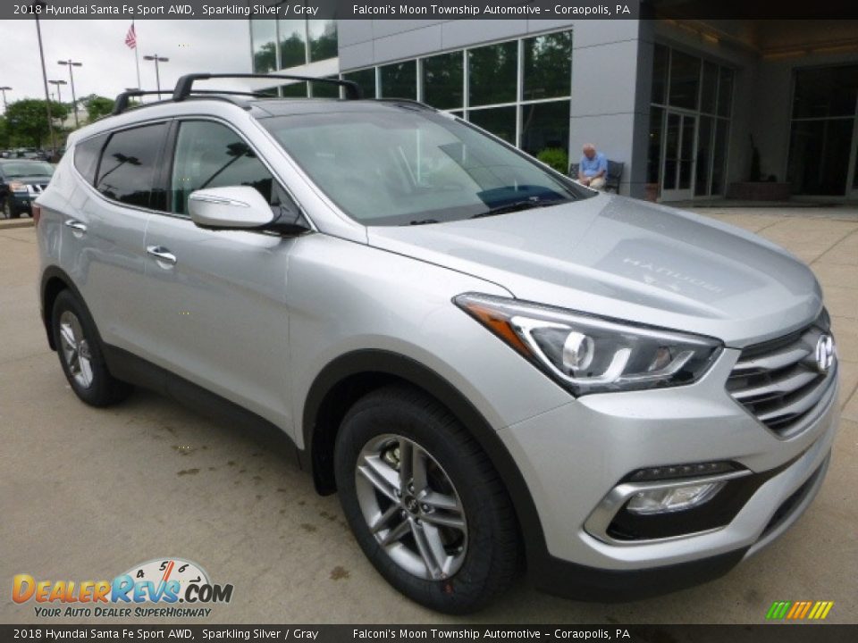 Front 3/4 View of 2018 Hyundai Santa Fe Sport AWD Photo #3