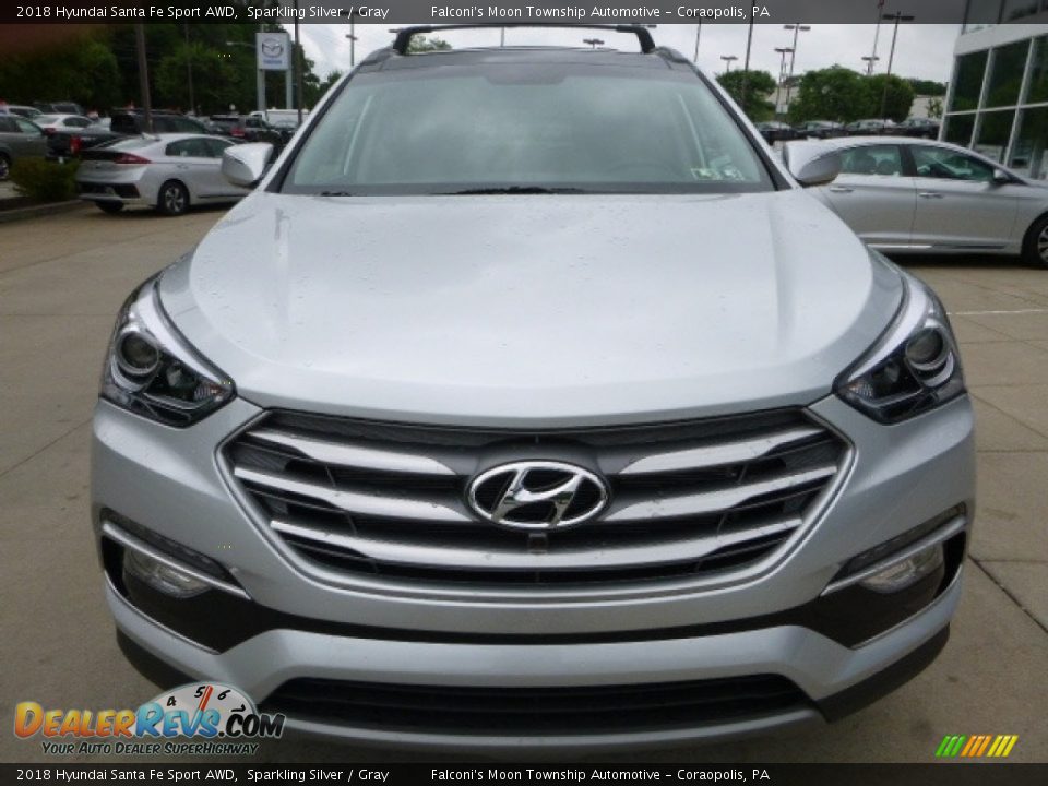 2018 Hyundai Santa Fe Sport AWD Sparkling Silver / Gray Photo #4