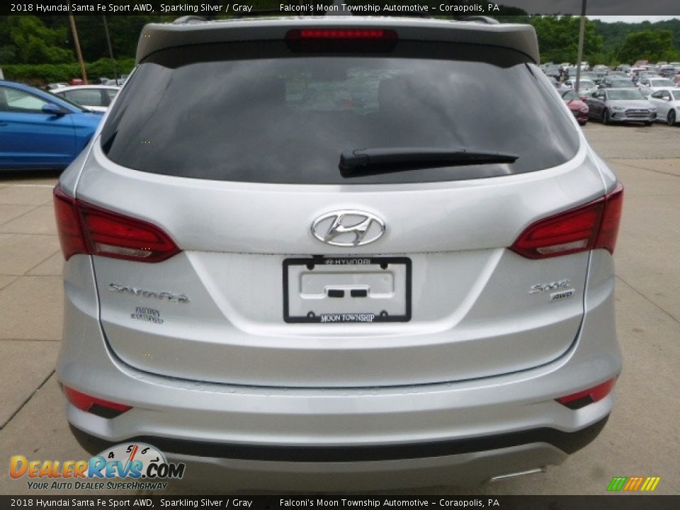 2018 Hyundai Santa Fe Sport AWD Sparkling Silver / Gray Photo #6