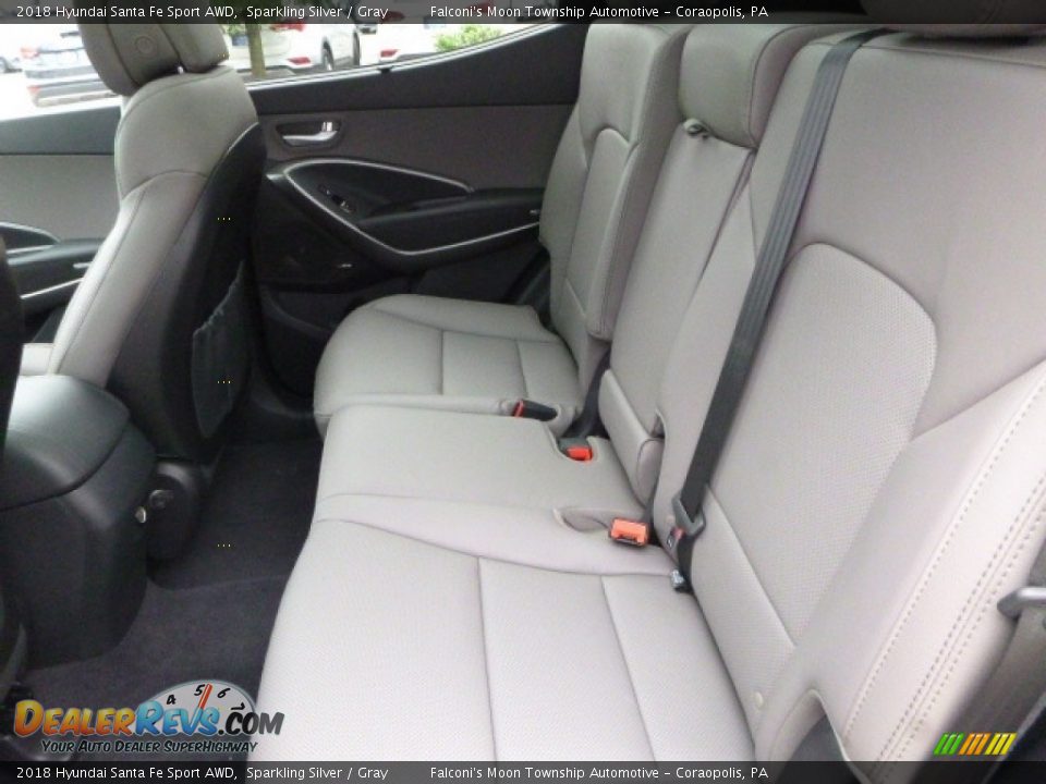 Rear Seat of 2018 Hyundai Santa Fe Sport AWD Photo #8