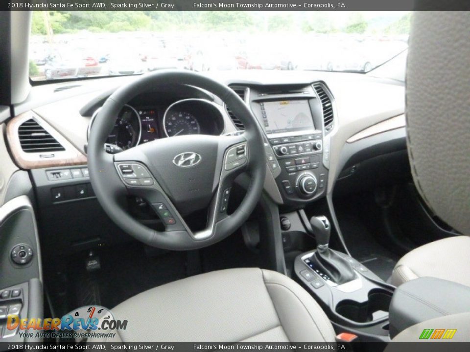 2018 Hyundai Santa Fe Sport AWD Sparkling Silver / Gray Photo #9