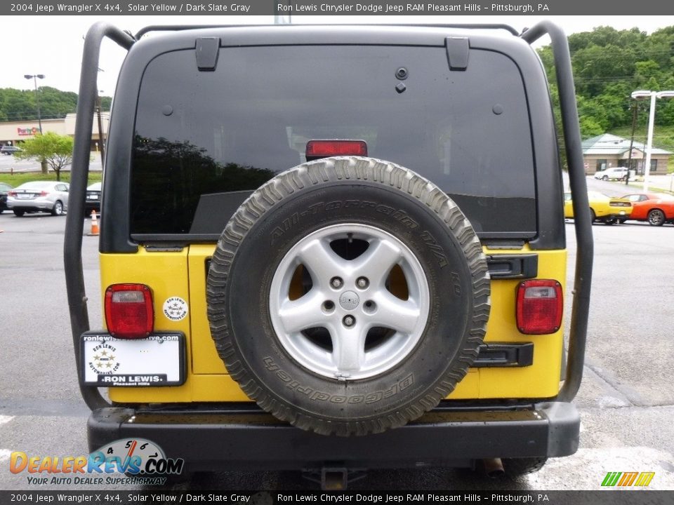 2004 Jeep Wrangler X 4x4 Solar Yellow / Dark Slate Gray Photo #4