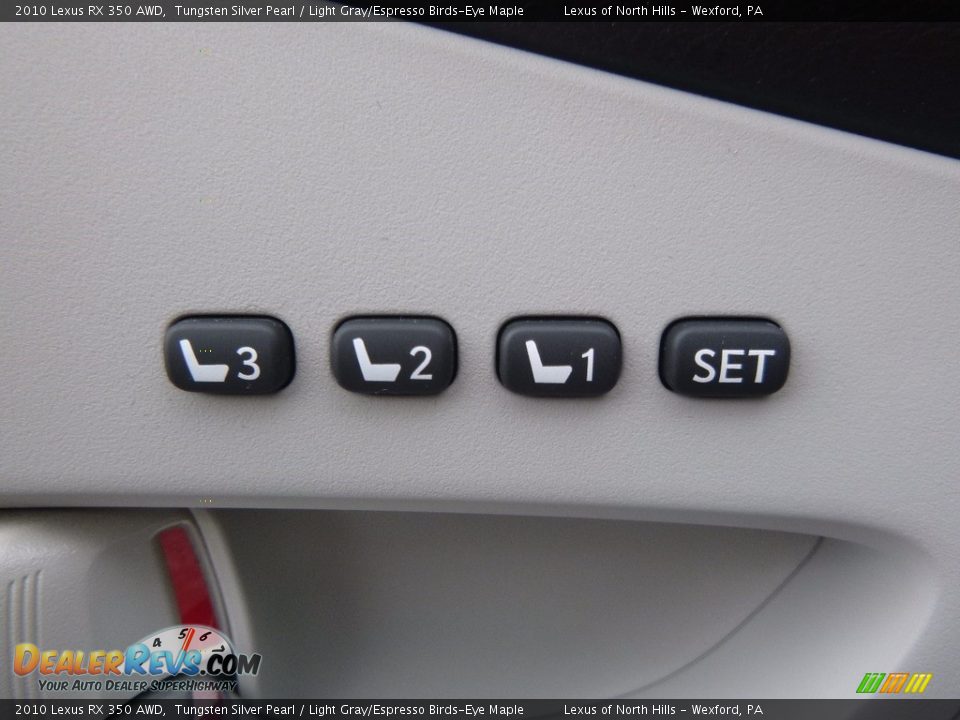 2010 Lexus RX 350 AWD Tungsten Silver Pearl / Light Gray/Espresso Birds-Eye Maple Photo #12