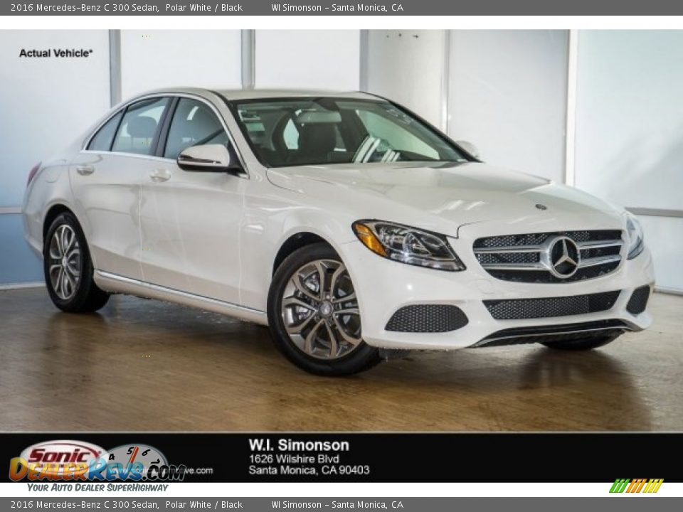 2016 Mercedes-Benz C 300 Sedan Polar White / Black Photo #1