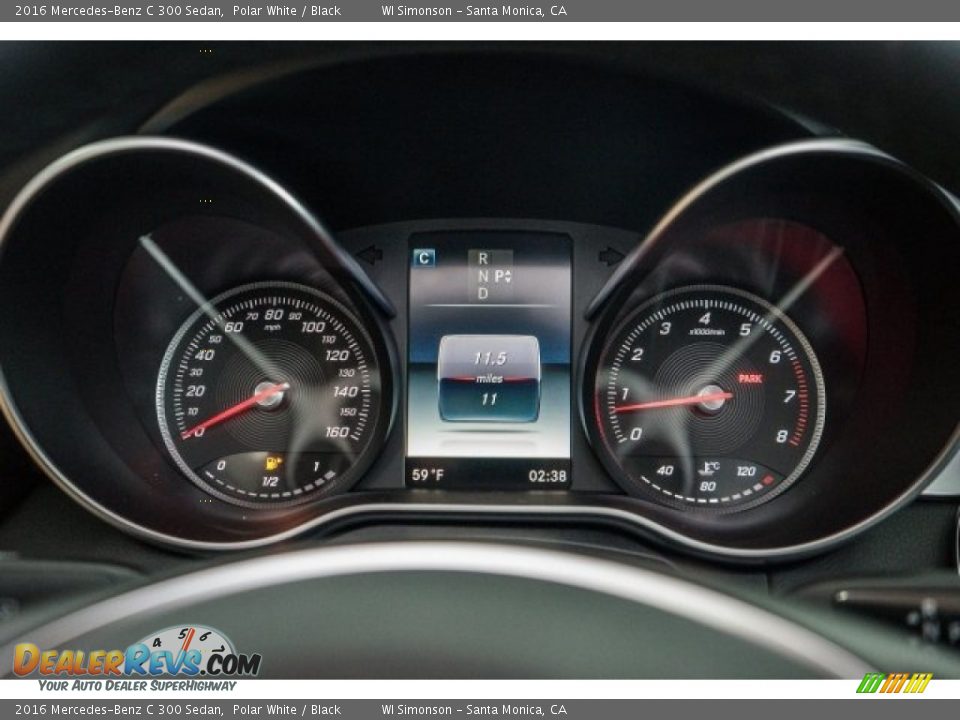 2016 Mercedes-Benz C 300 Sedan Polar White / Black Photo #6