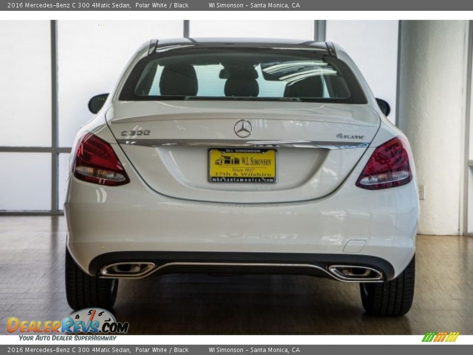 2016 Mercedes-Benz C 300 4Matic Sedan Polar White / Black Photo #4