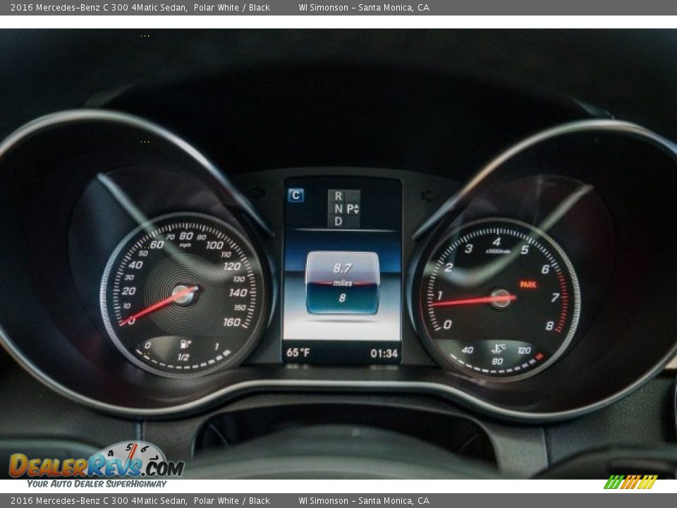 2016 Mercedes-Benz C 300 4Matic Sedan Polar White / Black Photo #7