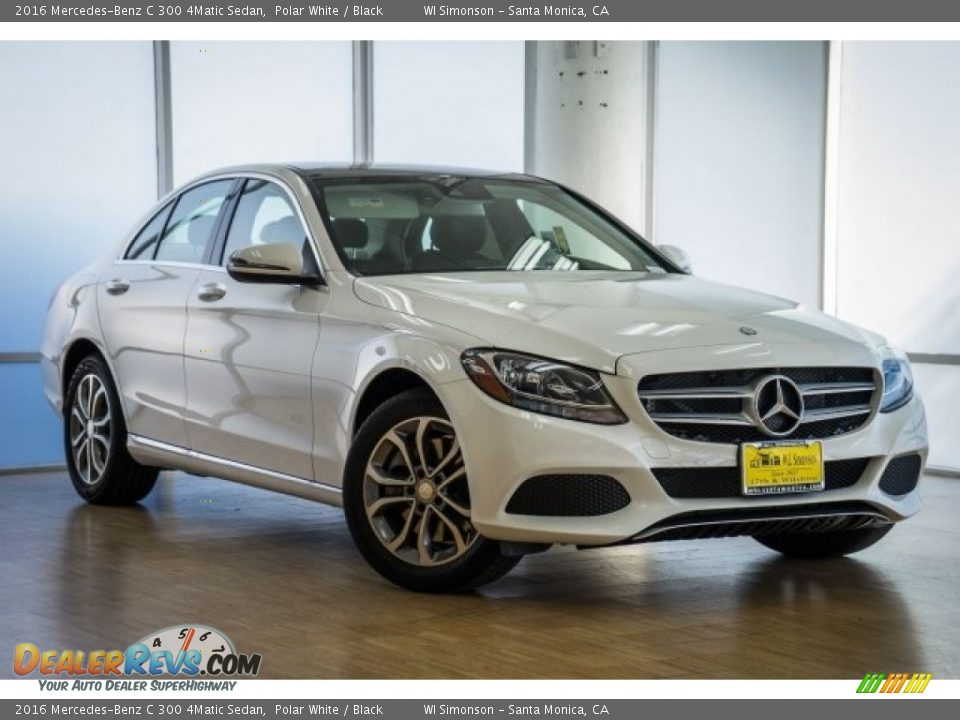 2016 Mercedes-Benz C 300 4Matic Sedan Polar White / Black Photo #12