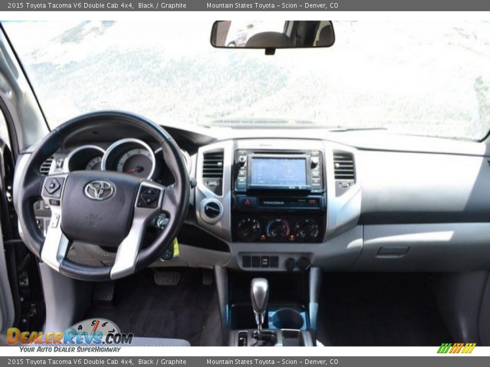 2015 Toyota Tacoma V6 Double Cab 4x4 Black / Graphite Photo #13