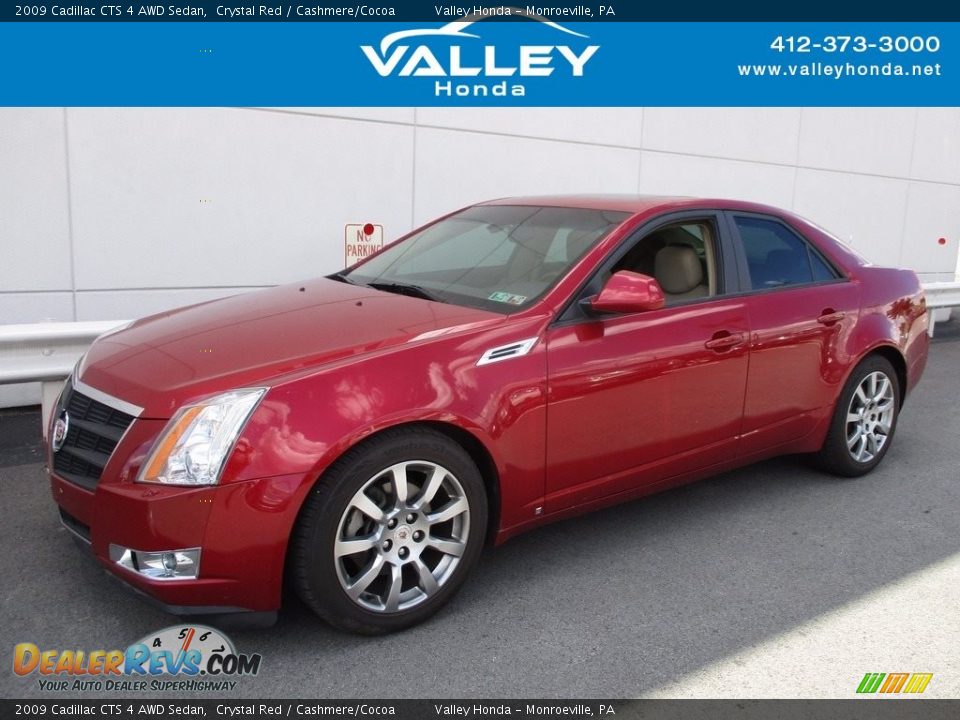 2009 Cadillac CTS 4 AWD Sedan Crystal Red / Cashmere/Cocoa Photo #1