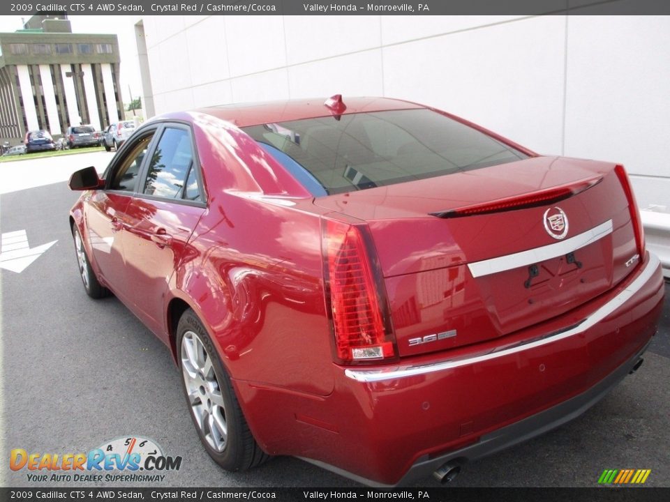 2009 Cadillac CTS 4 AWD Sedan Crystal Red / Cashmere/Cocoa Photo #4