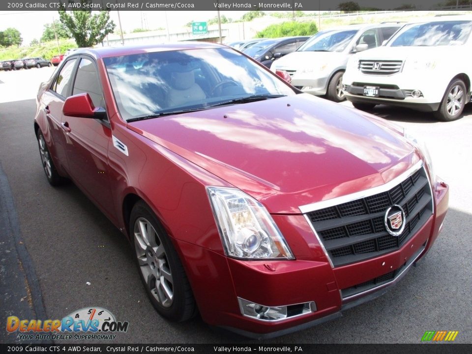 2009 Cadillac CTS 4 AWD Sedan Crystal Red / Cashmere/Cocoa Photo #7