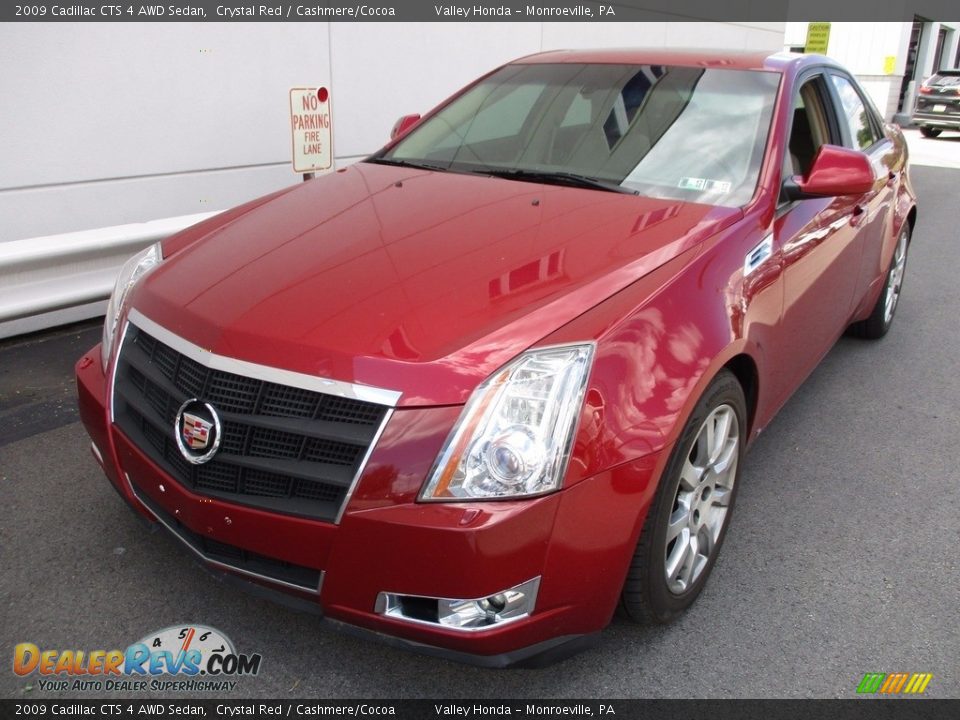 2009 Cadillac CTS 4 AWD Sedan Crystal Red / Cashmere/Cocoa Photo #9