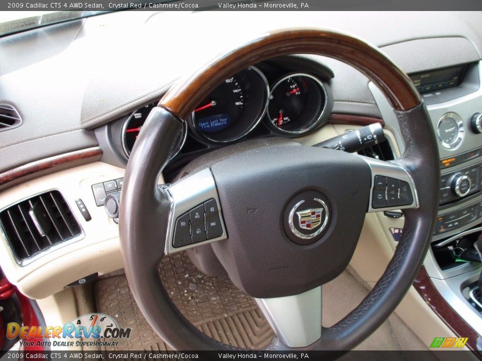 2009 Cadillac CTS 4 AWD Sedan Crystal Red / Cashmere/Cocoa Photo #14