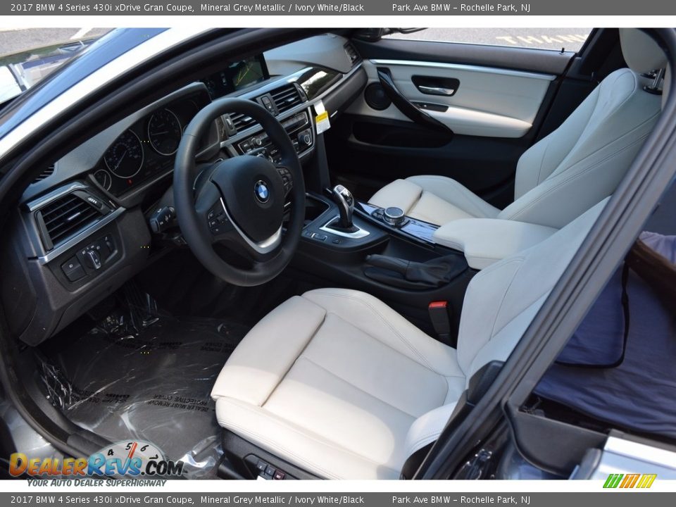 2017 BMW 4 Series 430i xDrive Gran Coupe Mineral Grey Metallic / Ivory White/Black Photo #10