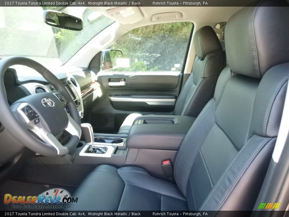 Black Interior - 2017 Toyota Tundra Limited Double Cab 4x4 Photo #6