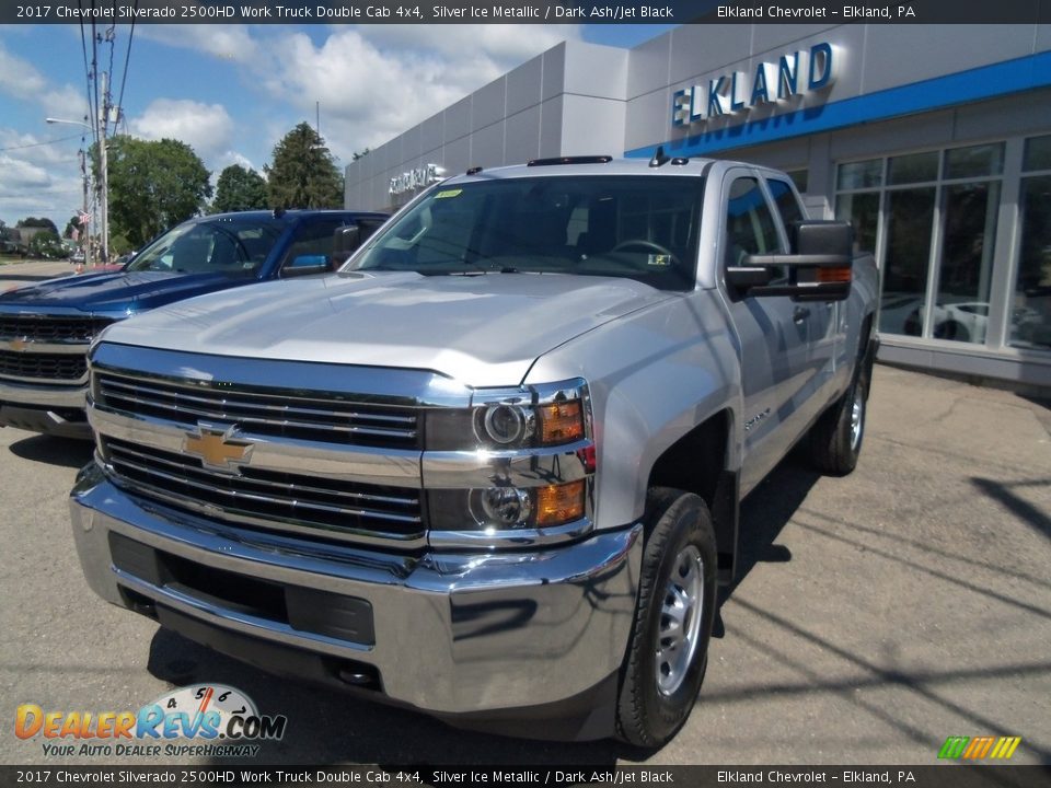 2017 Chevrolet Silverado 2500HD Work Truck Double Cab 4x4 Silver Ice Metallic / Dark Ash/Jet Black Photo #2