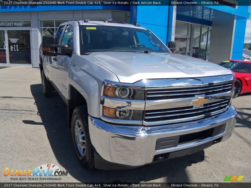 2017 Chevrolet Silverado 2500HD Work Truck Double Cab 4x4 Silver Ice Metallic / Dark Ash/Jet Black Photo #3
