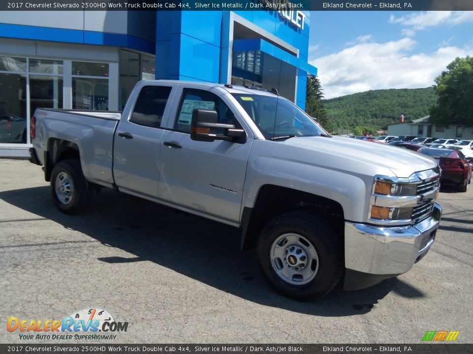 2017 Chevrolet Silverado 2500HD Work Truck Double Cab 4x4 Silver Ice Metallic / Dark Ash/Jet Black Photo #4