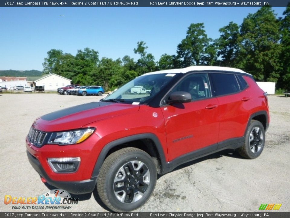 2017 Jeep Compass Trailhawk 4x4 Redline 2 Coat Pearl / Black/Ruby Red Photo #1