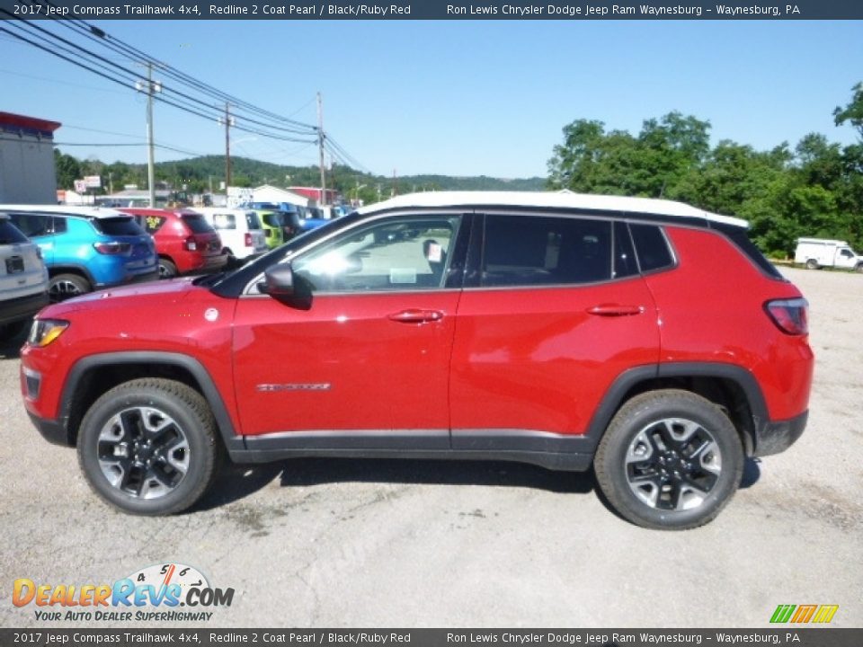 2017 Jeep Compass Trailhawk 4x4 Redline 2 Coat Pearl / Black/Ruby Red Photo #2