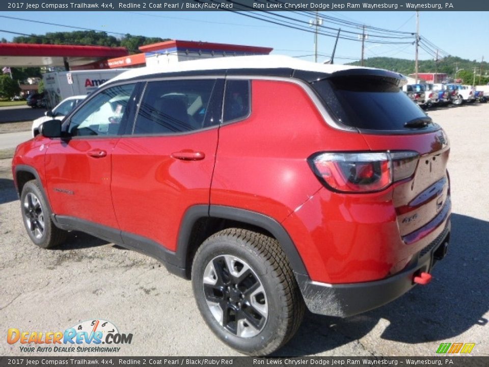 2017 Jeep Compass Trailhawk 4x4 Redline 2 Coat Pearl / Black/Ruby Red Photo #3