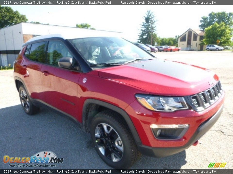 2017 Jeep Compass Trailhawk 4x4 Redline 2 Coat Pearl / Black/Ruby Red Photo #7
