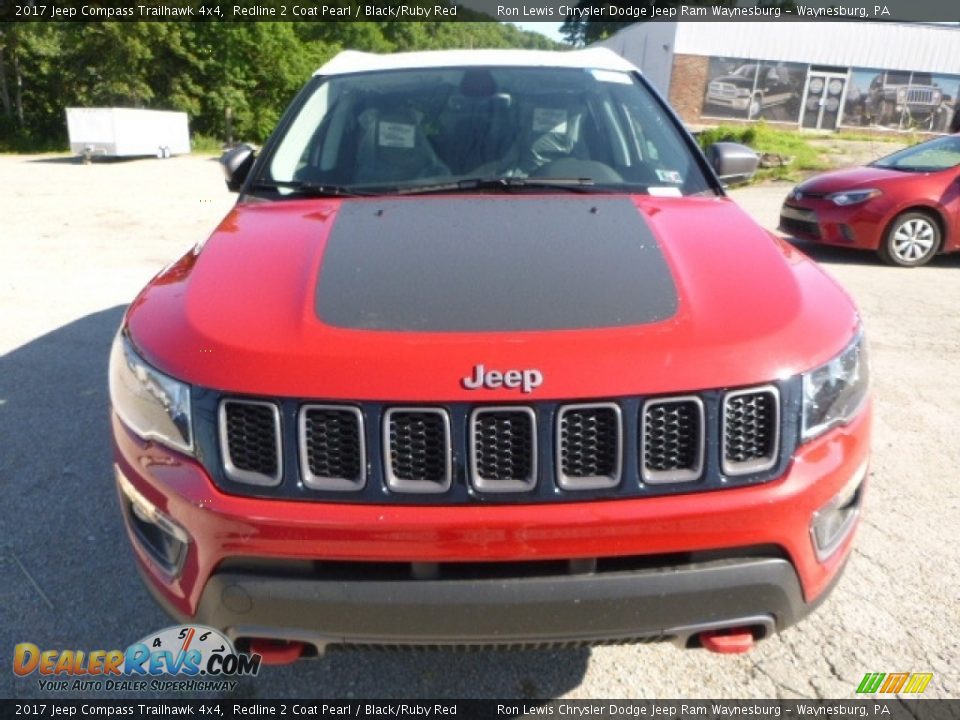 2017 Jeep Compass Trailhawk 4x4 Redline 2 Coat Pearl / Black/Ruby Red Photo #8