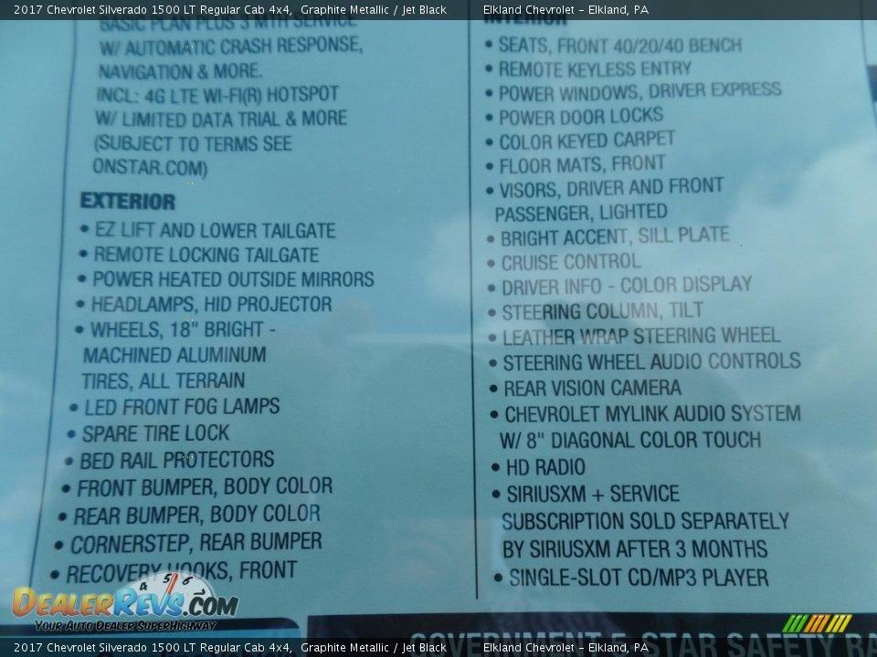 2017 Chevrolet Silverado 1500 LT Regular Cab 4x4 Graphite Metallic / Jet Black Photo #36
