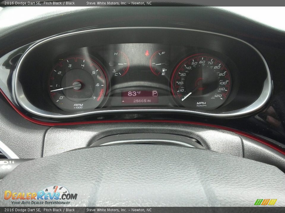 2016 Dodge Dart SE Pitch Black / Black Photo #19