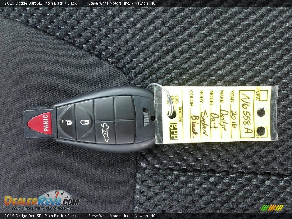 2016 Dodge Dart SE Pitch Black / Black Photo #25