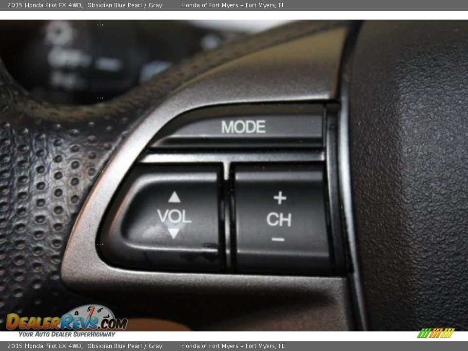 2015 Honda Pilot EX 4WD Obsidian Blue Pearl / Gray Photo #15