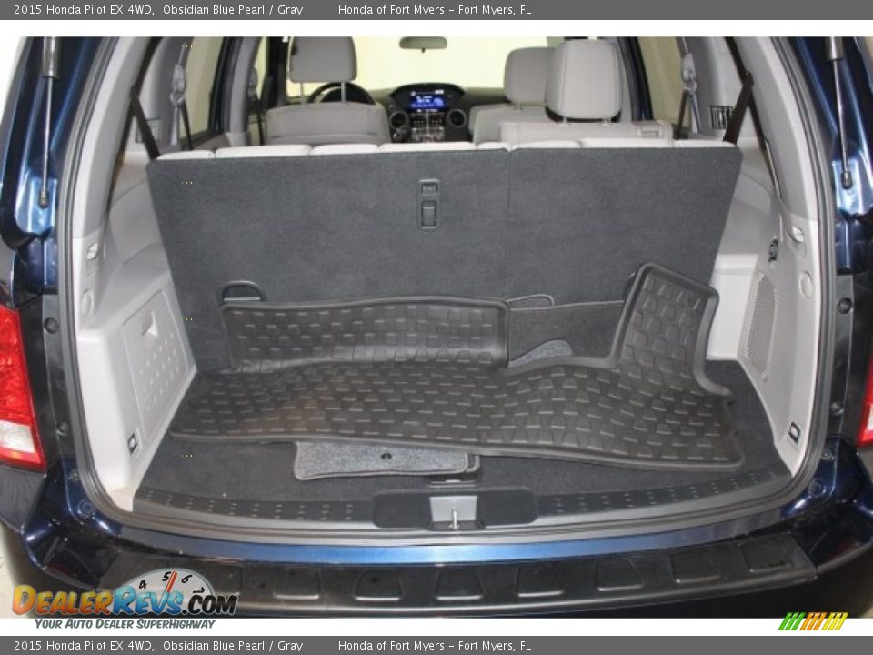 2015 Honda Pilot EX 4WD Obsidian Blue Pearl / Gray Photo #27