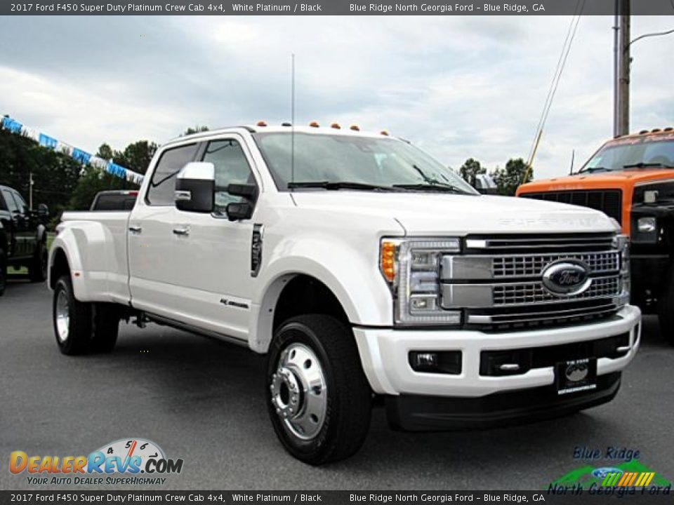 2017 Ford F450 Super Duty Platinum Crew Cab 4x4 White Platinum / Black Photo #7