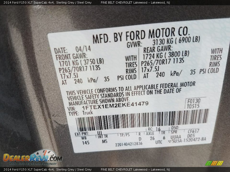 2014 Ford F150 XLT SuperCab 4x4 Sterling Grey / Steel Grey Photo #19