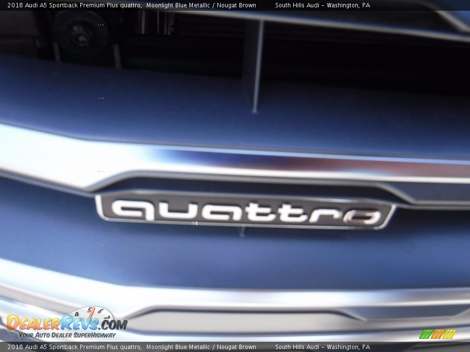 2018 Audi A5 Sportback Premium Plus quattro Moonlight Blue Metallic / Nougat Brown Photo #6