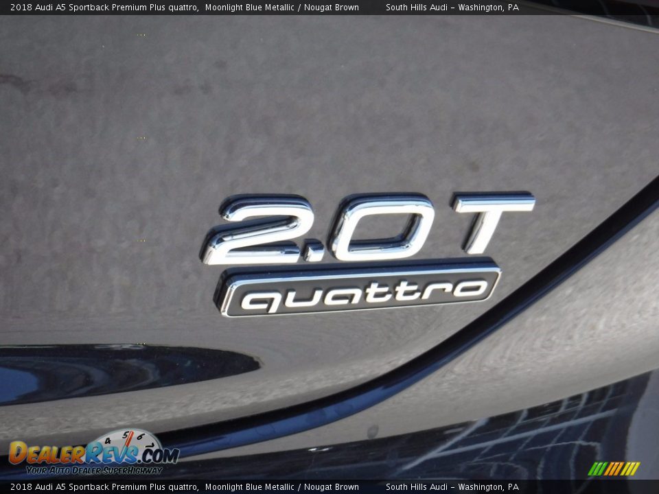 2018 Audi A5 Sportback Premium Plus quattro Moonlight Blue Metallic / Nougat Brown Photo #13