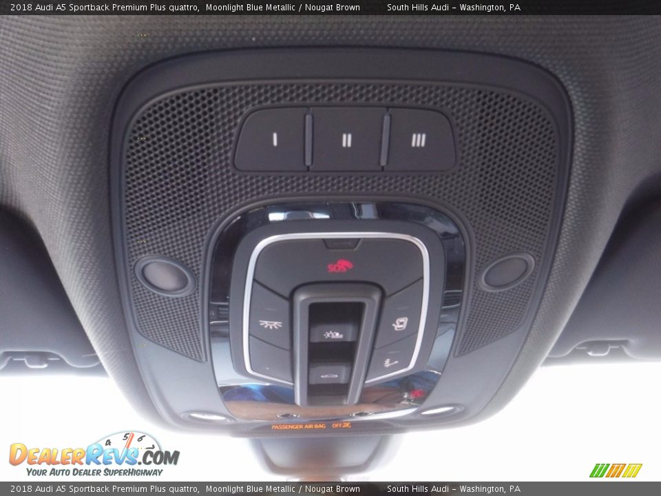 2018 Audi A5 Sportback Premium Plus quattro Moonlight Blue Metallic / Nougat Brown Photo #28